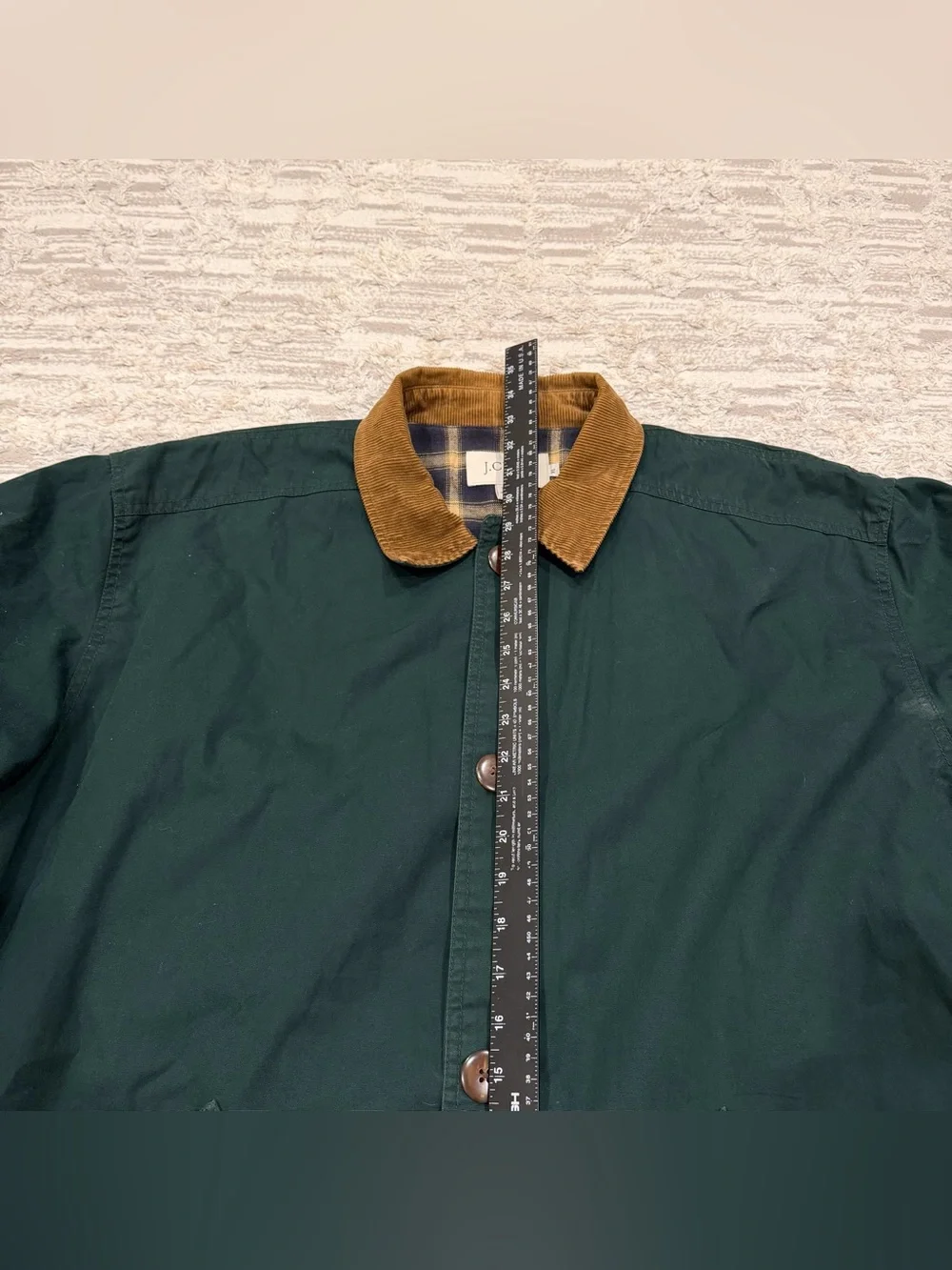 J. Crew Plaid Lined Barn Chore Jacket Men’s XL Field Corduroy Button Hunt Rare